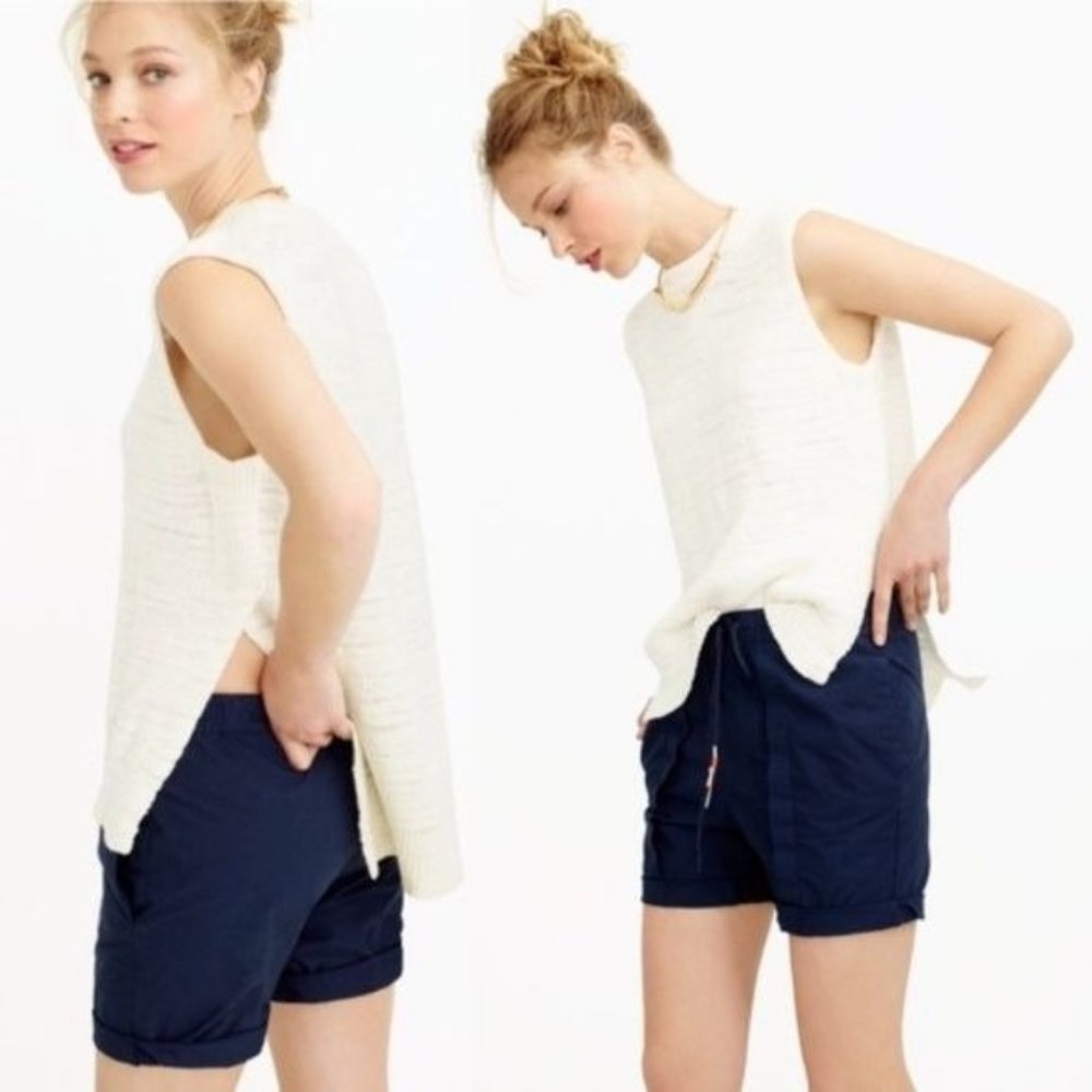 J Crew Cotton Poplin Drawstring Short Bermuda
